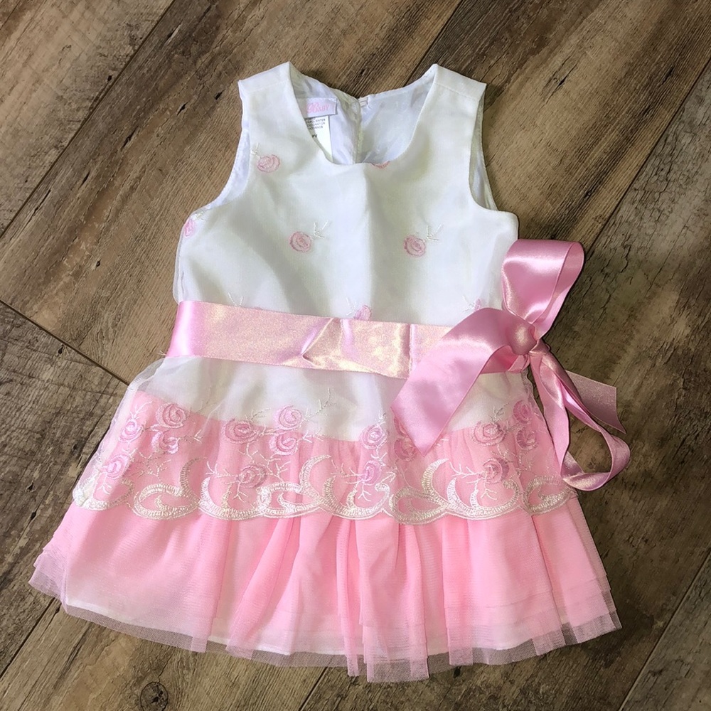 Baby Girls Occasion Dress - 12m - EUC